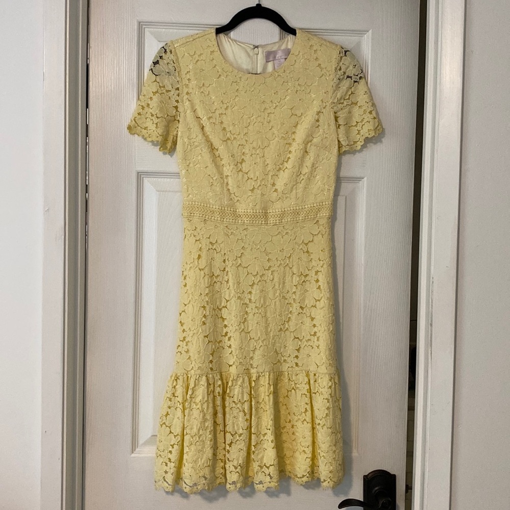 Yellow eyelet dress
